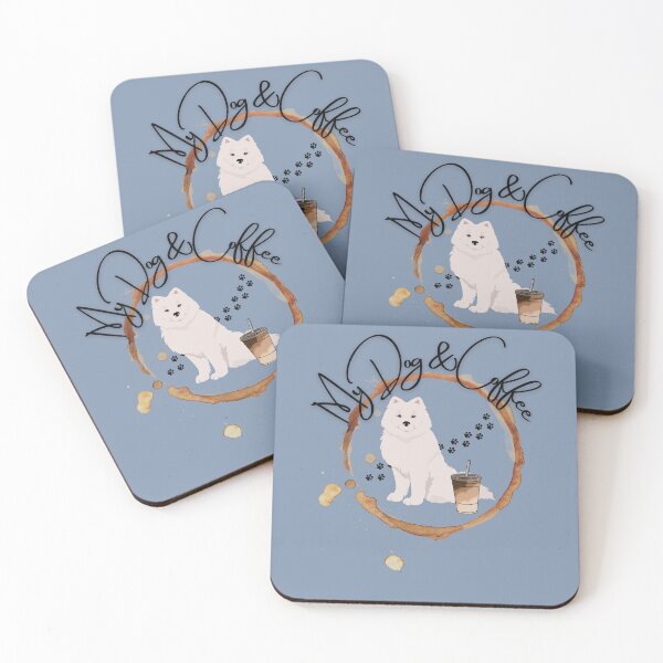 Item preview, White Dog and My Coffee designed and sold by ElruffPets.