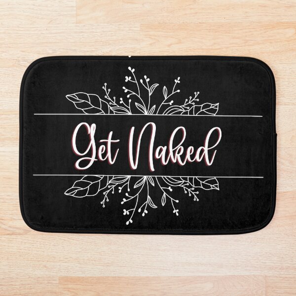 Item preview, Get Naked black and white Rug designed and sold by BathHeaven.