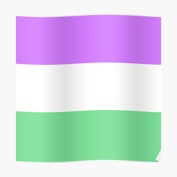 "pastel pride flag - genderqueer" Poster by poekid | Redbubble