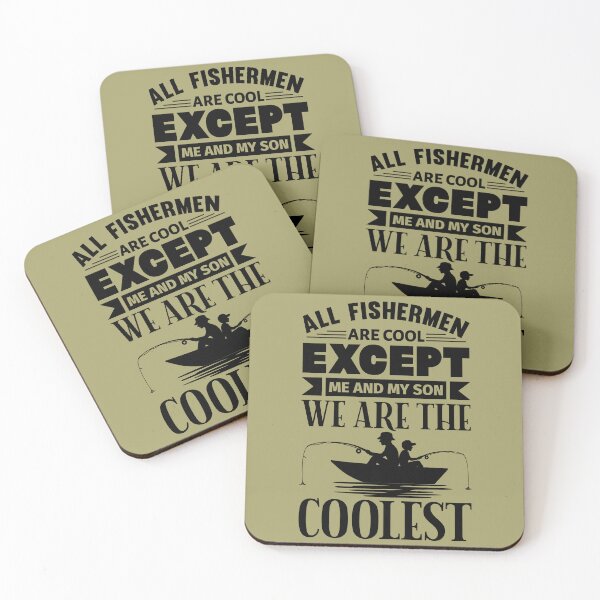 Item preview, All Fishermen Are Cool Except... (Black Design) designed and sold by TextAndVectors.