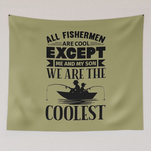 Item preview, All Fishermen Are Cool Except... (Black Design) designed and sold by TextAndVectors.