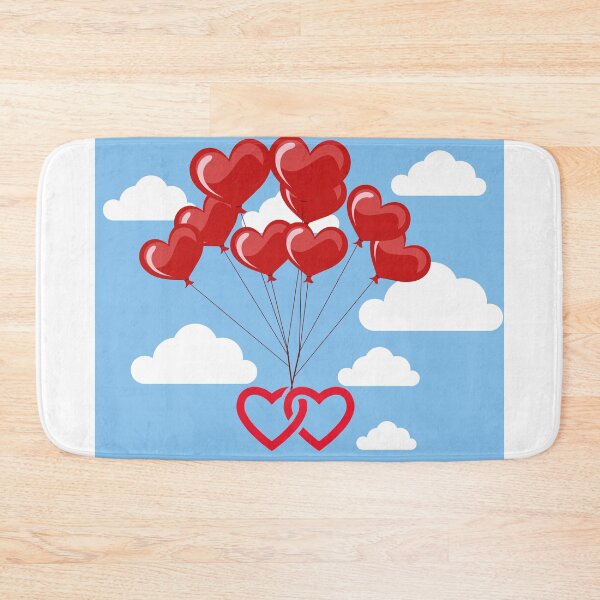 Item preview, Pink heart flying balloon with man on blue sky background. Vector love postcard for Happy Mother's, Valentine's Day or birthday greeting card design.. designed and sold by paolboa.
