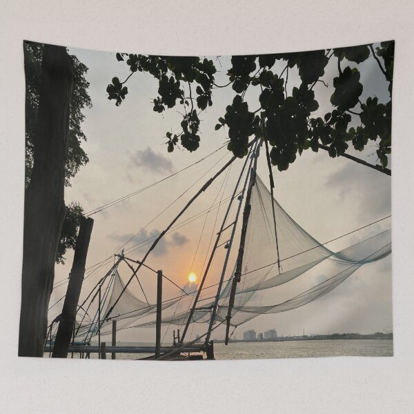 Item preview, Chinese Fishing Net - Fort Kochi - Sunset designed and sold by Capture  Room.