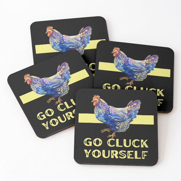 Item preview, Go cluck yourself - funny chicken designed and sold by EvergreenWhimsy.