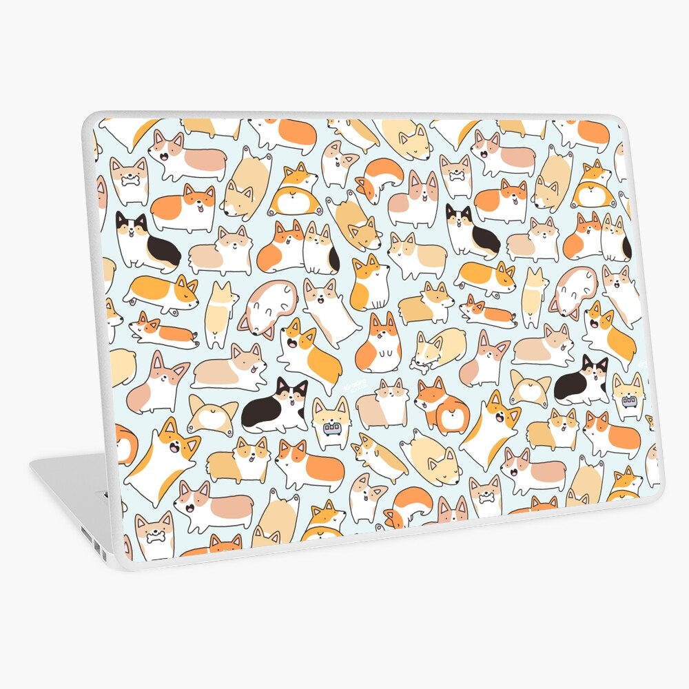 Corgilicious Corgi Doodle Laptop Skin