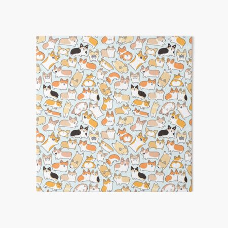 Corgilicious Corgi Doodle Art Board Print