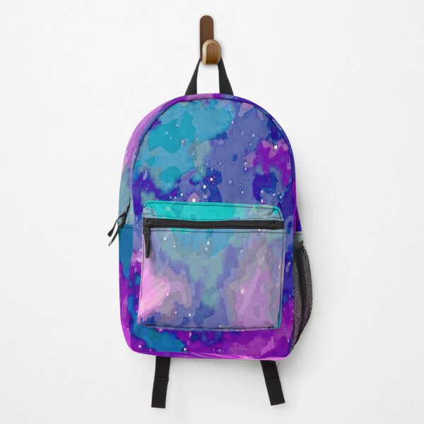 Item preview, Abstract, digital painting, oceans, crashing waves, purple, pink green, blues, white dots, speckles, swirls designed and sold by BirdsnStuff.