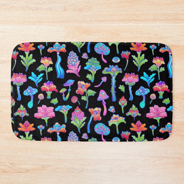 Item preview, Retro Groovy Floral Psychedelic Magic Mushroom Trippy Hippie 60s 70s Aesthetic Art designed and sold by Cymphonyskar.