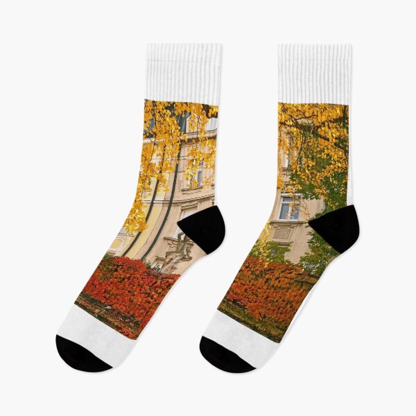 Item preview, old statues and autumn foliage in Vienna  designed and sold by goceris.