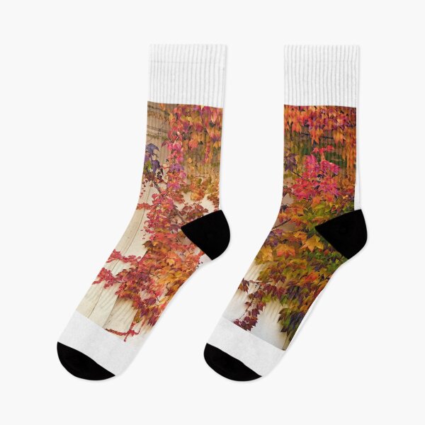 Item preview, the wall covered with colorful creeper leafs autumn season designed and sold by goceris.