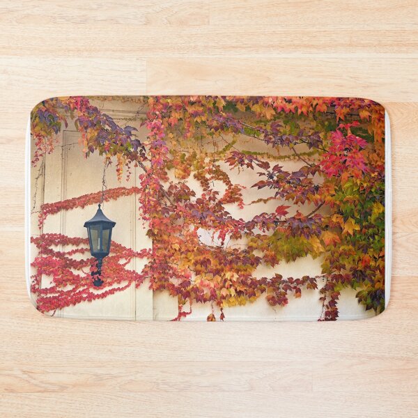 Item preview, the wall covered with colorful creeper leafs autumn season designed and sold by goceris.