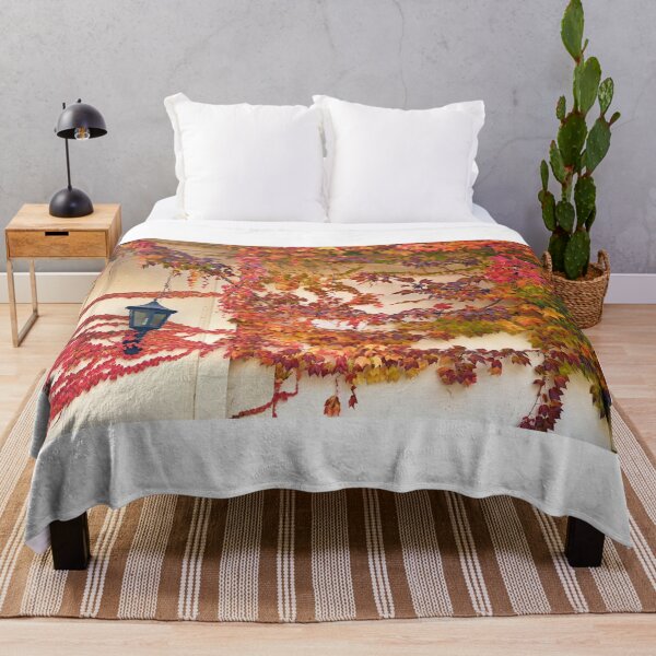 Item preview, the wall covered with colorful creeper leafs autumn season designed and sold by goceris.