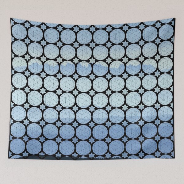 Item preview, Mountain Range Icosahedron&Dodecahedron Mosaic designed and sold by createVisions.