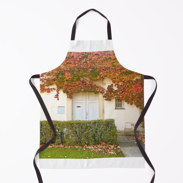 Item preview, the wall of an old house covered with colorful creeper leafs autumn season designed and sold by goceris.