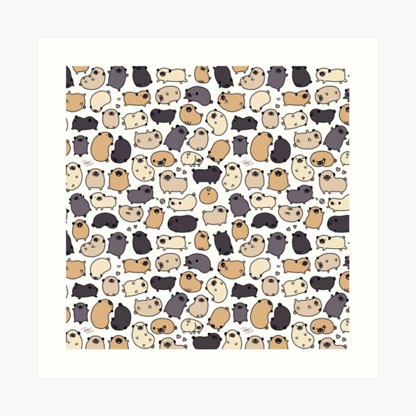 Pug Life Doodle Art Print