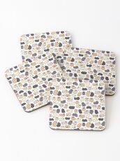 Pug Life Doodle Coasters