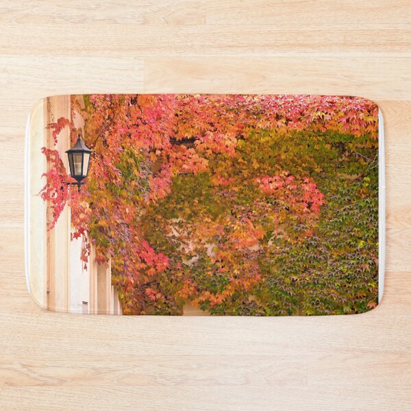 Item preview, the wall with lantern and colorful creeper leafs autumn season designed and sold by goceris.