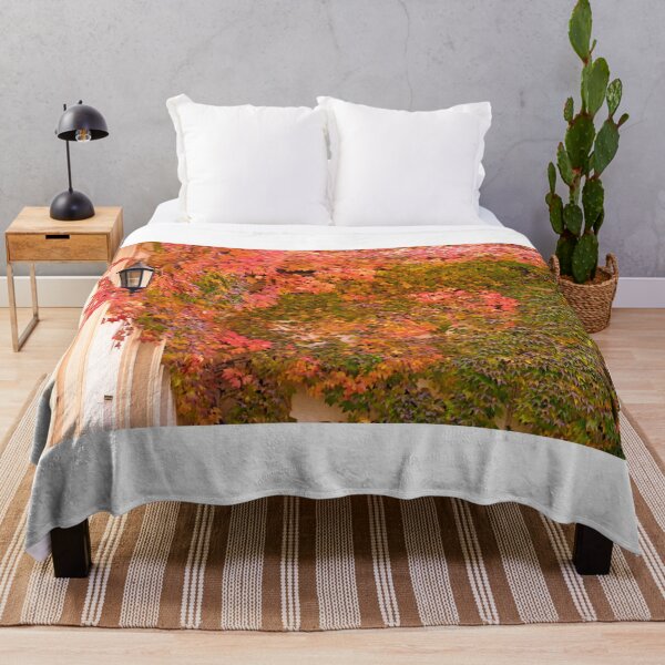 Item preview, the wall with lantern and colorful creeper leafs autumn season designed and sold by goceris.