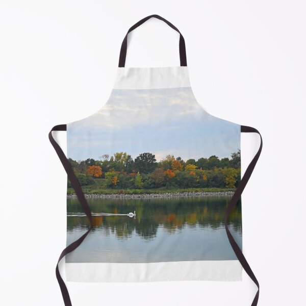 Item preview, a swan swims on the river Danube Vienna Austria autumn season designed and sold by goceris.