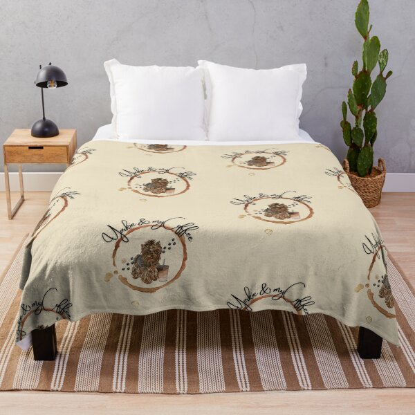 Item preview, Yorkie and My Coffee designed and sold by ElruffPets.