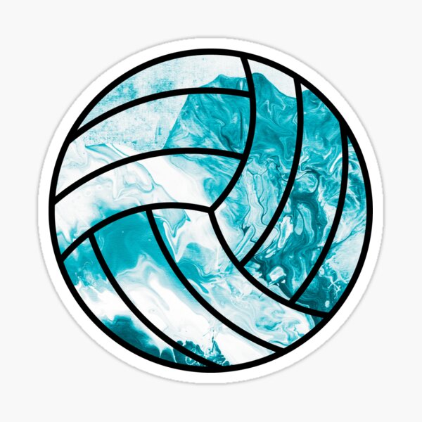 Item preview, Teal Marble Volleyball designed and sold by SavsSparkleShop.