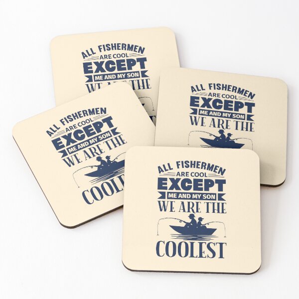 Item preview, All Fishermen Are Cool Except... (Vintage Blue Design) designed and sold by TextAndVectors.