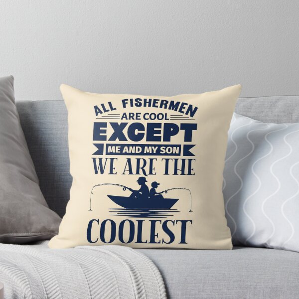 Item preview, All Fishermen Are Cool Except... (Vintage Blue Design) designed and sold by TextAndVectors.