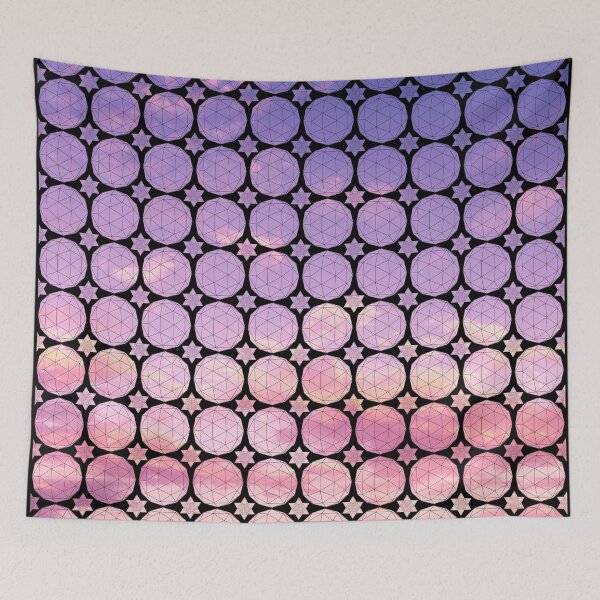 Item preview, Purple Sky Icosahedron&Dodecahedron Mosaic designed and sold by createVisions.