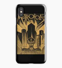 Metropolis, Fritz Lang, 1926 - vintage movie poster, b&w iPhone Case/Skin