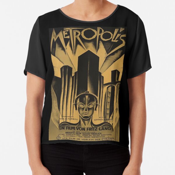 Metropolis, Fritz Lang, 1926 - vintage movie poster, b&w Chiffon Top