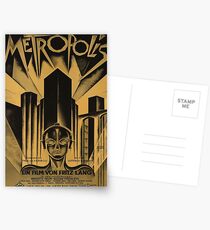 Metropolis, Fritz Lang, 1926 - Jahrgang Filmplakat, b & w Postkarten