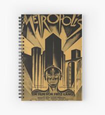 Metropolis, Fritz Lang, 1926 - Jahrgang Filmplakat, b & w Spiralblock