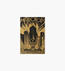 Metropolis, Fritz Lang, 1926 - vintage movie poster, b&w Art Board