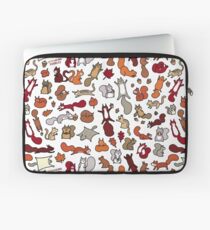 Squirrels in Fall Doodle Laptop Sleeve