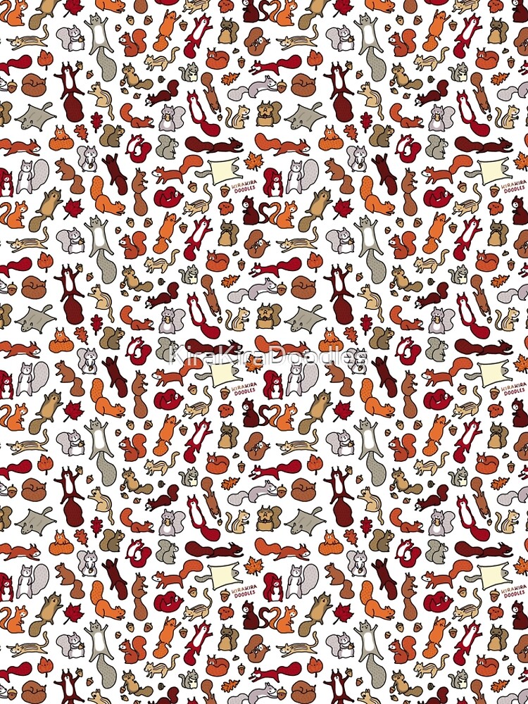Squirrels in Fall Doodle by KiraKiraDoodles