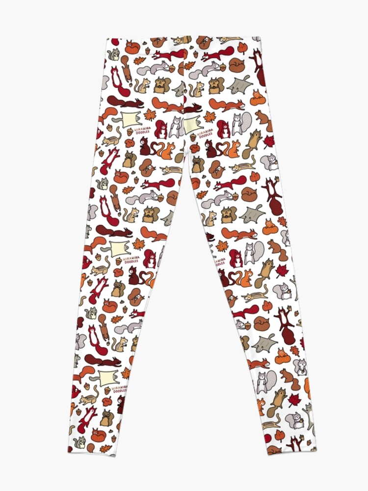 Alternate view of Squirrels in Fall Doodle Leggings