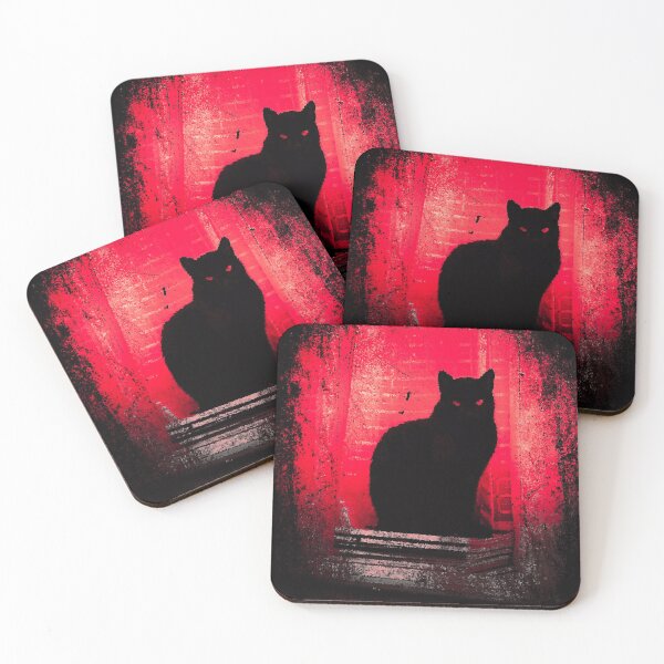 Item preview, Black Cat on a Pedestal designed and sold by TotallyRetroArt.