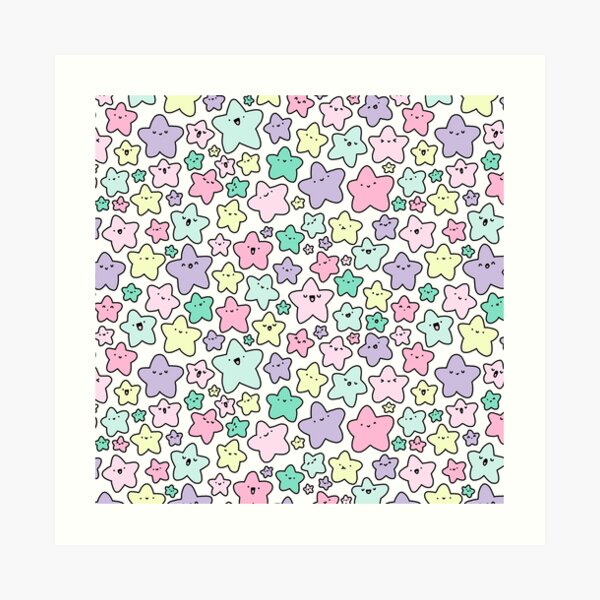 Pastel KiraKira Stars Art Print