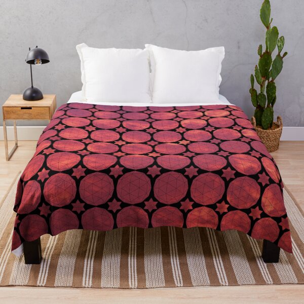 Item preview, Red Sky Icosahedron&Dodecahedron Mosaic designed and sold by createVisions.