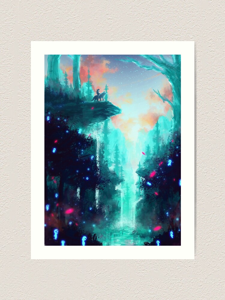 Alternate view of Mononoke Forest Art Print