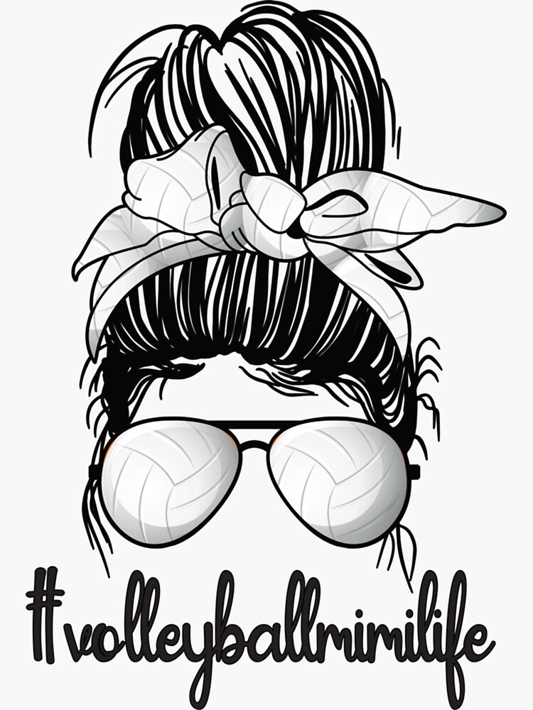 "Proud Volleyball Mimi Grandma Volleyball Player Sticker" Sticker for