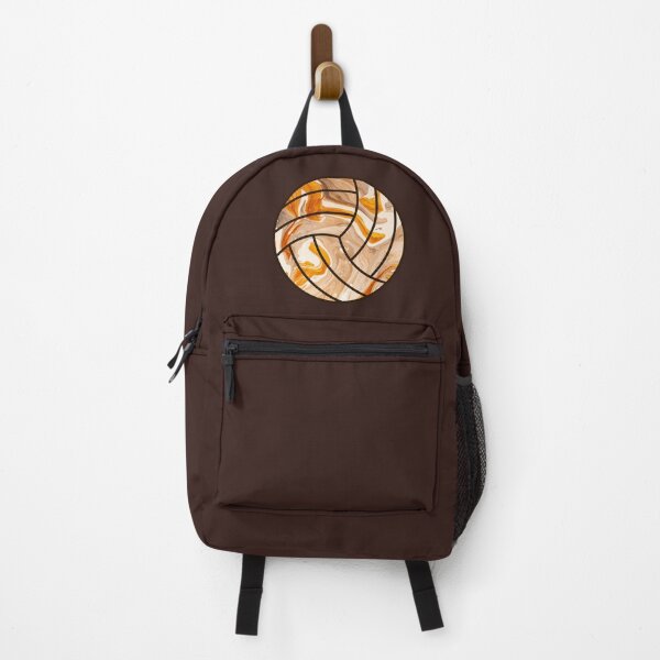 Item preview, Orange & Brown Marble Volleyball designed and sold by SavsSparkleShop.