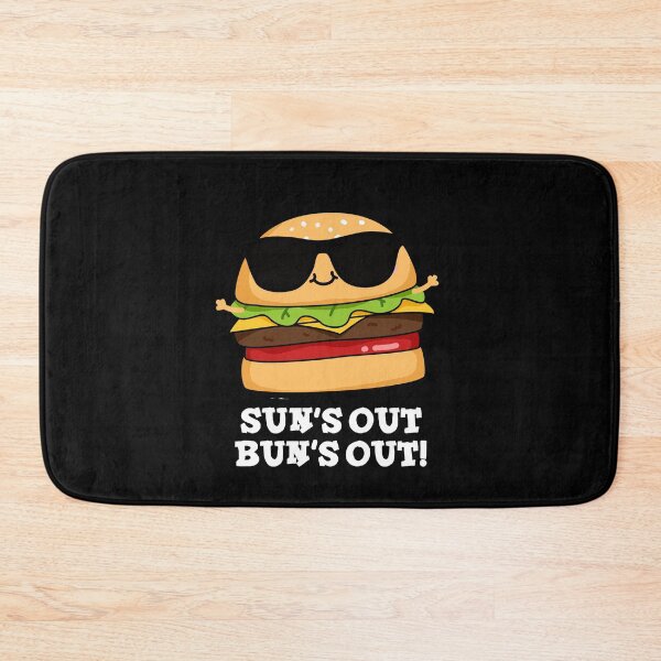 Item preview, Sun's Out Bun's Out Funny Burger Puns (Dark BG) designed and sold by punnybone.