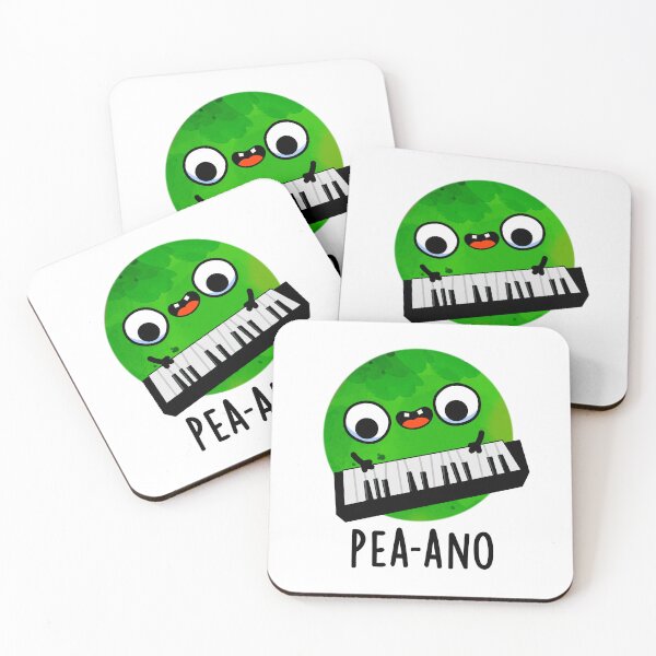 Item preview, Pea-ano Funny Music Veggie Pea Puns  designed and sold by punnybone.