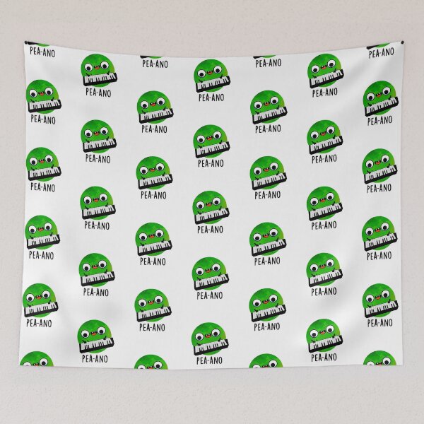 Item preview, Pea-ano Funny Music Veggie Pea Puns  designed and sold by punnybone.