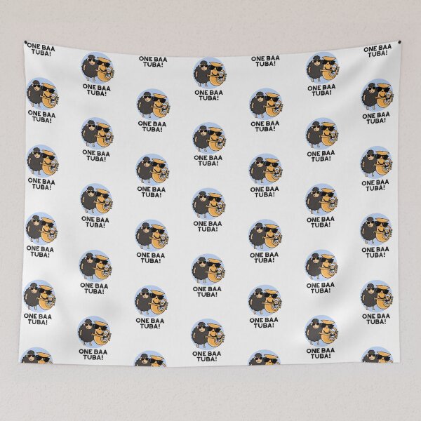 Item preview, One Baa Tuba Funny Music Sheep Puns  designed and sold by punnybone.