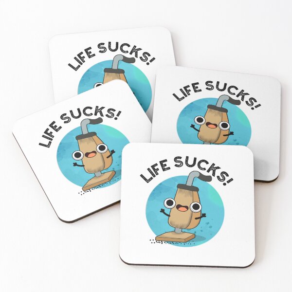 Item preview, Life Sucks Funny Vacuum Cleaner Pun  designed and sold by punnybone.