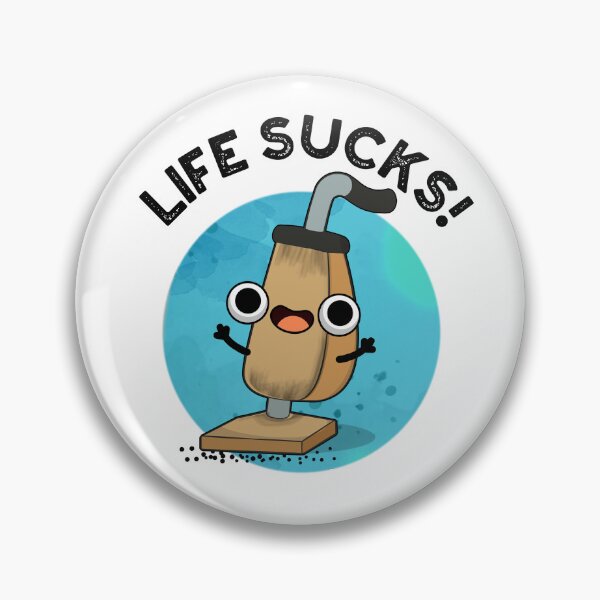 Item preview, Life Sucks Funny Vacuum Cleaner Pun  designed and sold by punnybone.
