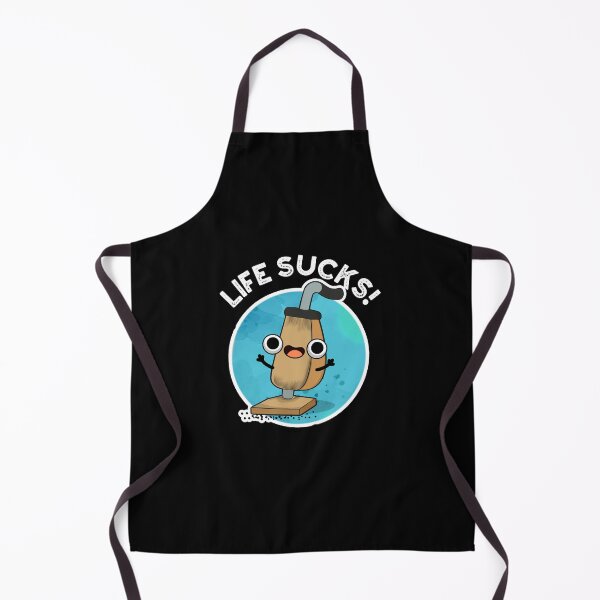 Item preview, Life Sucks Funny Vacuum Cleaner Pun (Dark BG) designed and sold by punnybone.