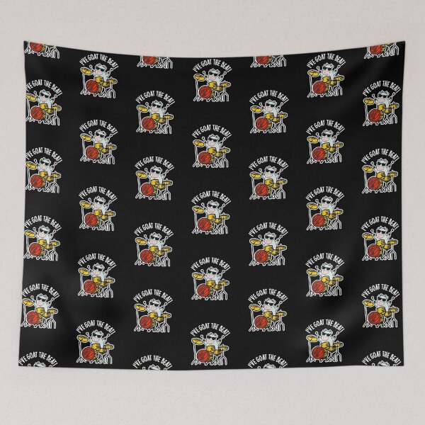 Item preview, I've Goat The Beat Funny Drummer Puns (Dark BG) designed and sold by punnybone.